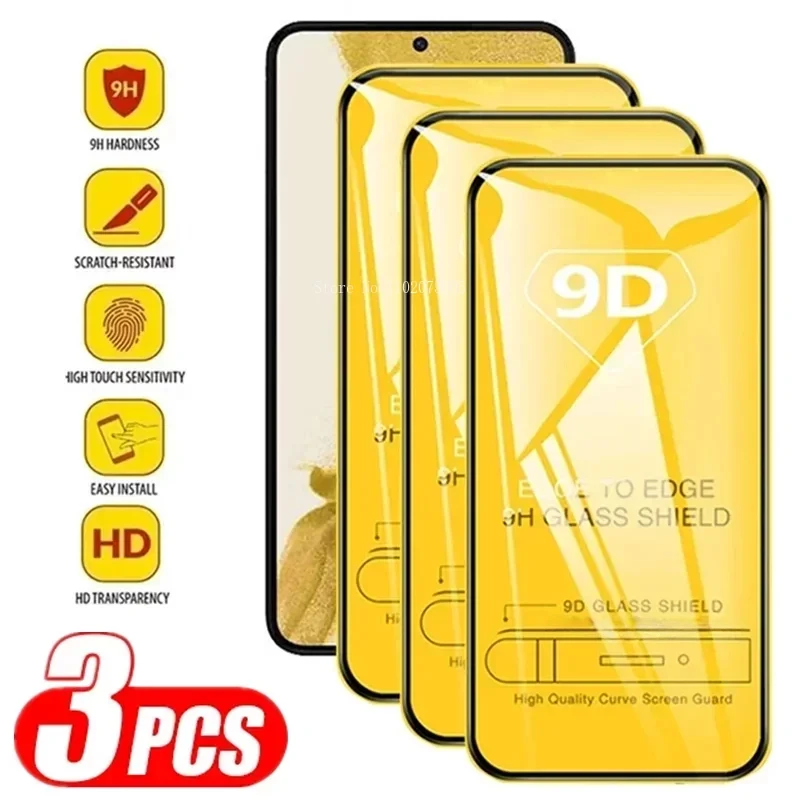 9D закаленное стекло для Samsung Galaxy A13 A53 A52 A32 A12 A50 A51 A52S A72 A54 A33 A71 A21S A73 M12 M52 M31 S10E, защита экрана