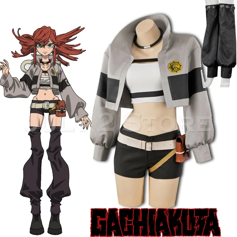 

Anime Manga GACHIAKUTA Cosplay Riyo Reaper Costume Coat Anime Cosplay Women Adult Halloween Expo Con Roleplay Outfit Suit Shorts