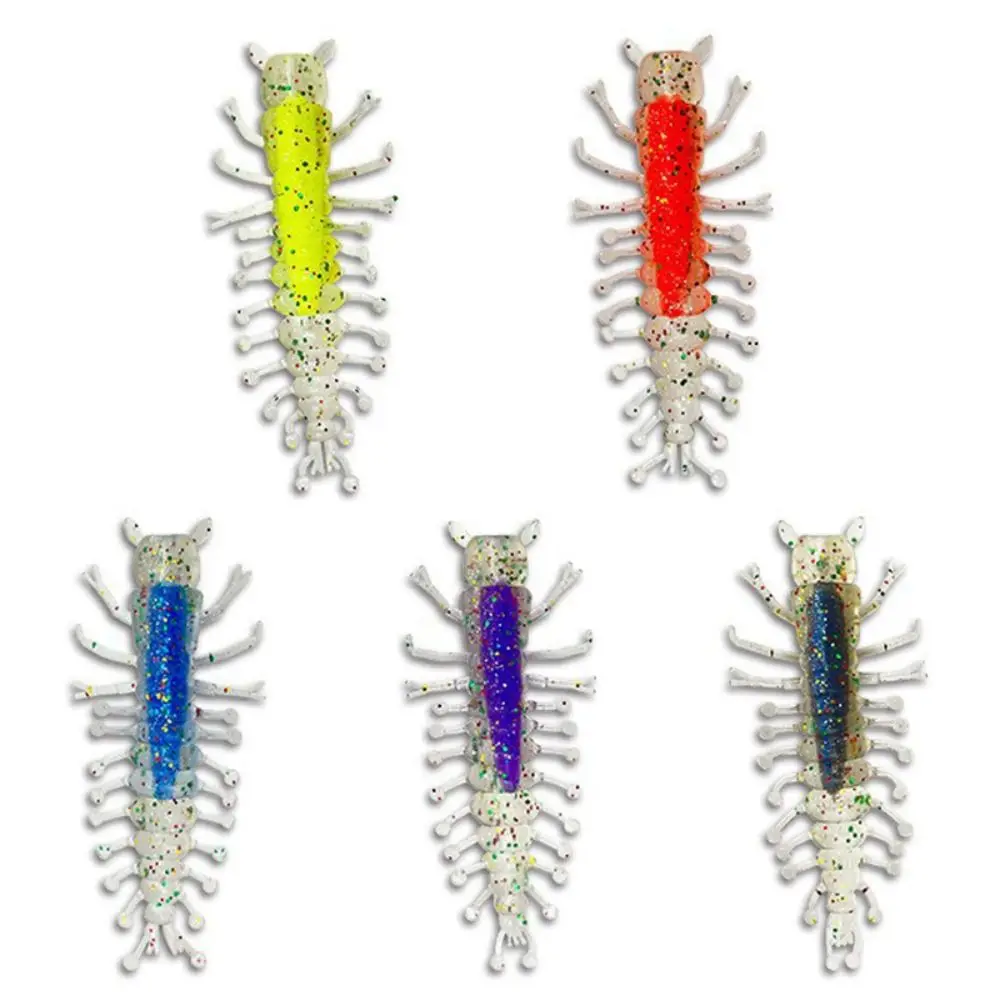 

5Pcs Bite-Resistant Soft Spider Lure Realistic Elastic Artificial Softbait Bright Worm Worm Lure Outdoor Fishing