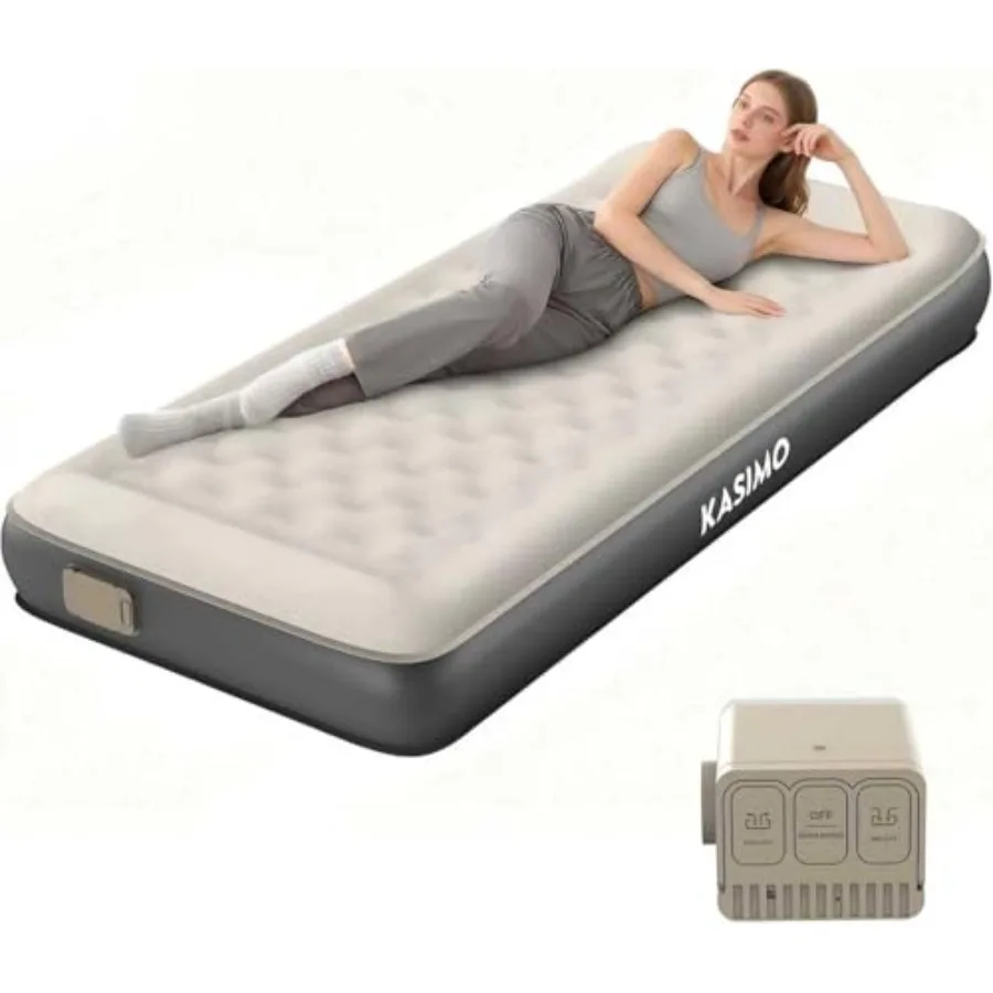 

Air Mattress Twin with Built-in Battery Powered Removable Pump TPU Blow Up Mattress with Pillow Strong Support All Night No Los