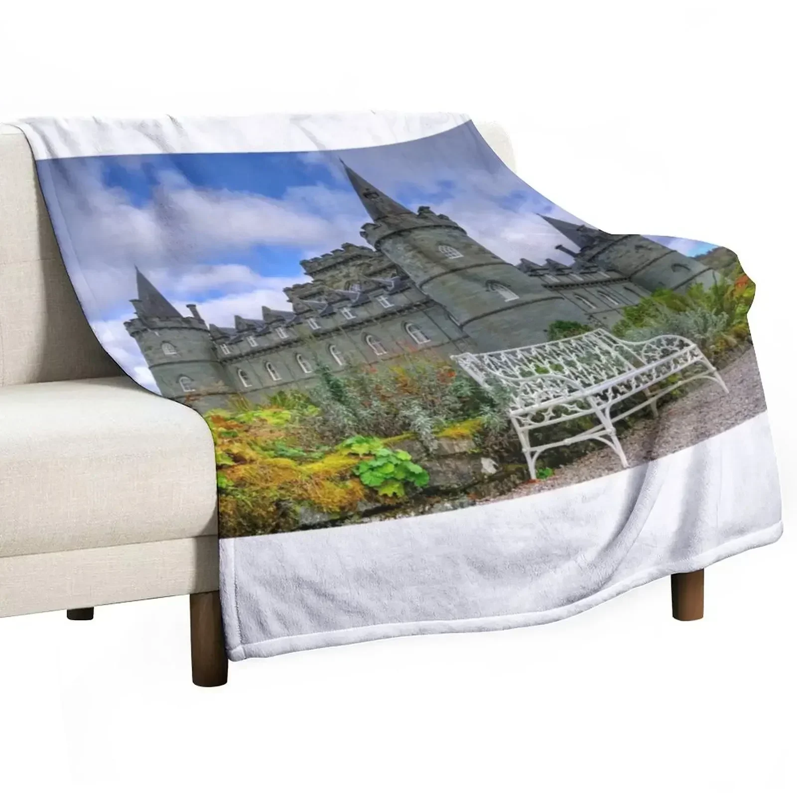 Inveraray Castle, Argyll, Scotland Throw Blanket decorative Loose Softest Blankets