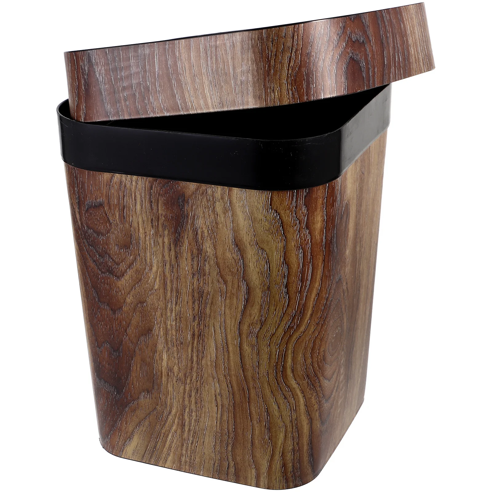 

1pc Square Garbage Can Premium Plastic Home Trash Can Uncovered Waste Bin For Living Room Bedroom Kitchen Simple Design