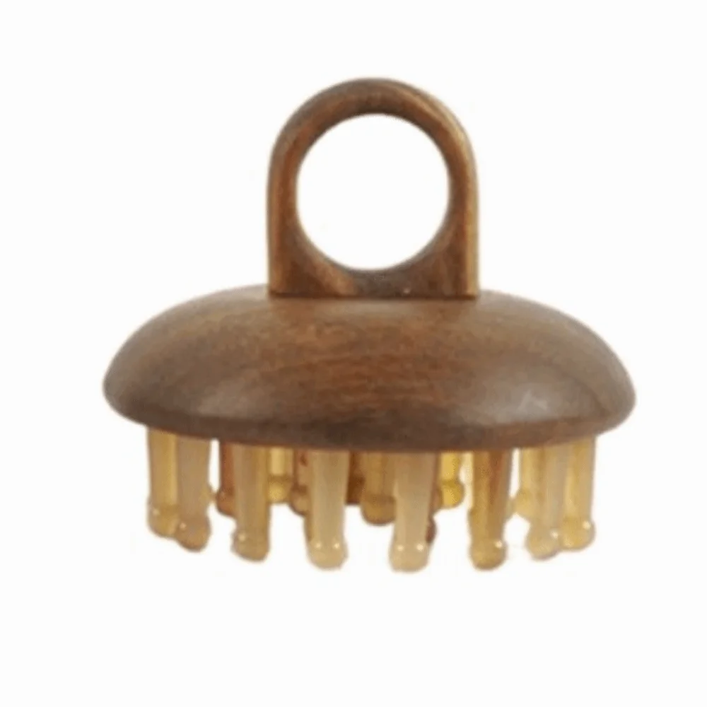 

Sheep Horn Scalp Massager Sandalwood Handle Acupuncture Meridian Massager 20/29 Teeth Anti-Static Scalp Massage Comb Dry Hair