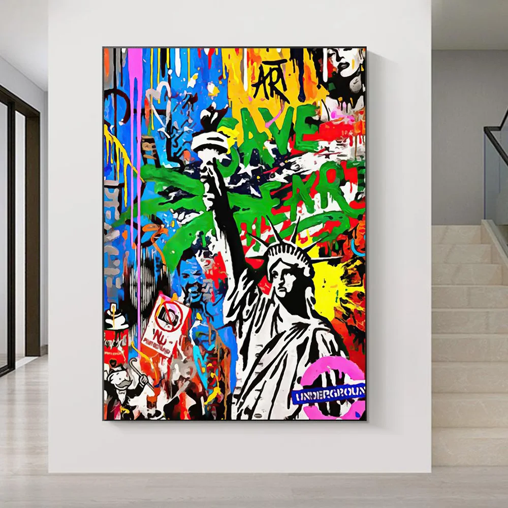 Pop Street Graffiti Abstract Wall Art Poster Monroe Mural Modern Home Decor Canvas Painting Pictures Prints Living Room Decorate