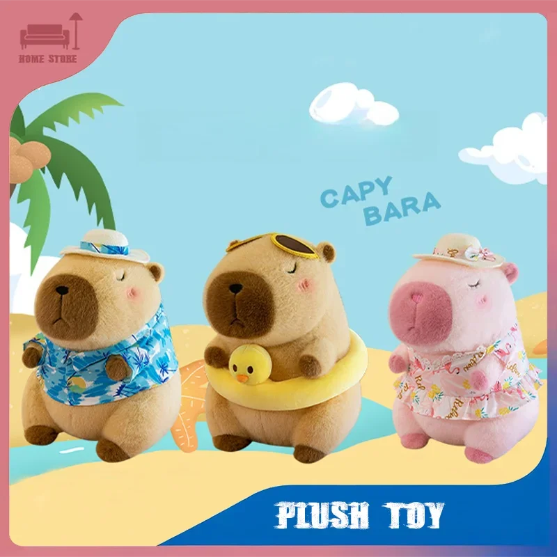 

30cm Capybara Plush Toy Kawaii Capybara Swim Ring Toy Doll Stuffed Animals Soft Pillow Dolls for Christmas Thanksgiving Gifts