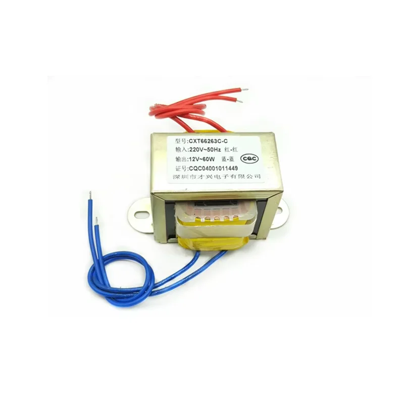 AC6V 9V 12V 15V 18V 24V 30V 36V 220v 28v Output Voltage 60W EI Input 220V/380V 50Hz Single/dual voltage Copper power transformer