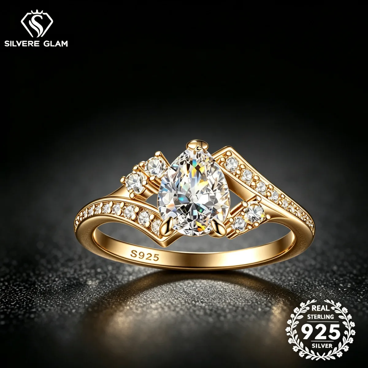 1.25CT 925 Sterling Silver Marquise Twisted Interwoven Bridal Set Ring D VVS1 Moissanite Multi Tone Wedding Promise Fine Jewelry