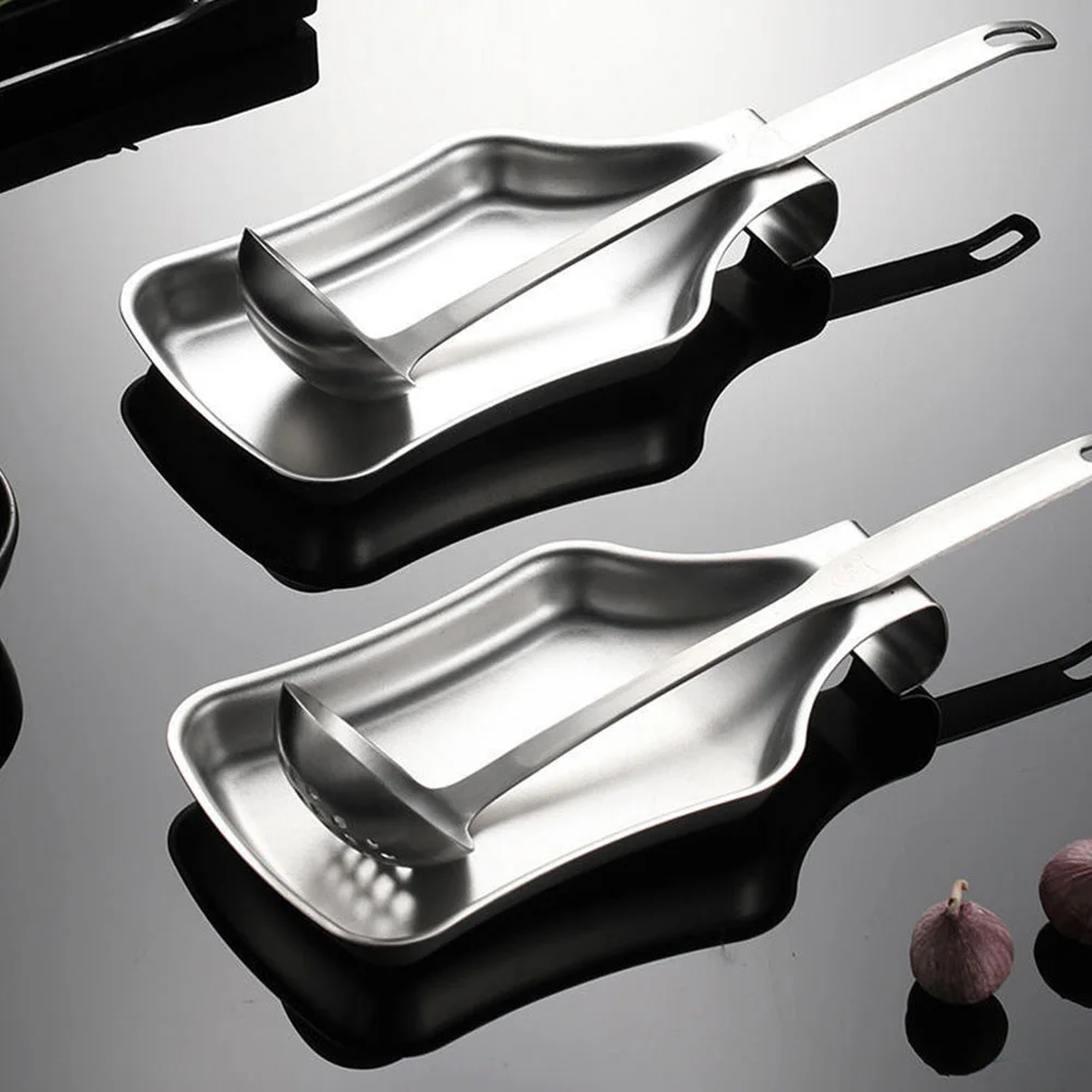 

Cooking Accessories Stainless Steel Spoon Rest Kitchen Utensil Holder Tray Spoons