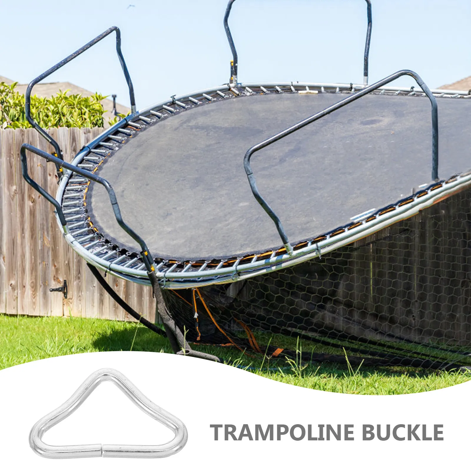 60Pcs Trampoline Triangle Ring Buckles Professional Replaceable V-Shaped Rings for Bounce Improvement Safety Sturdy Comfort Easy