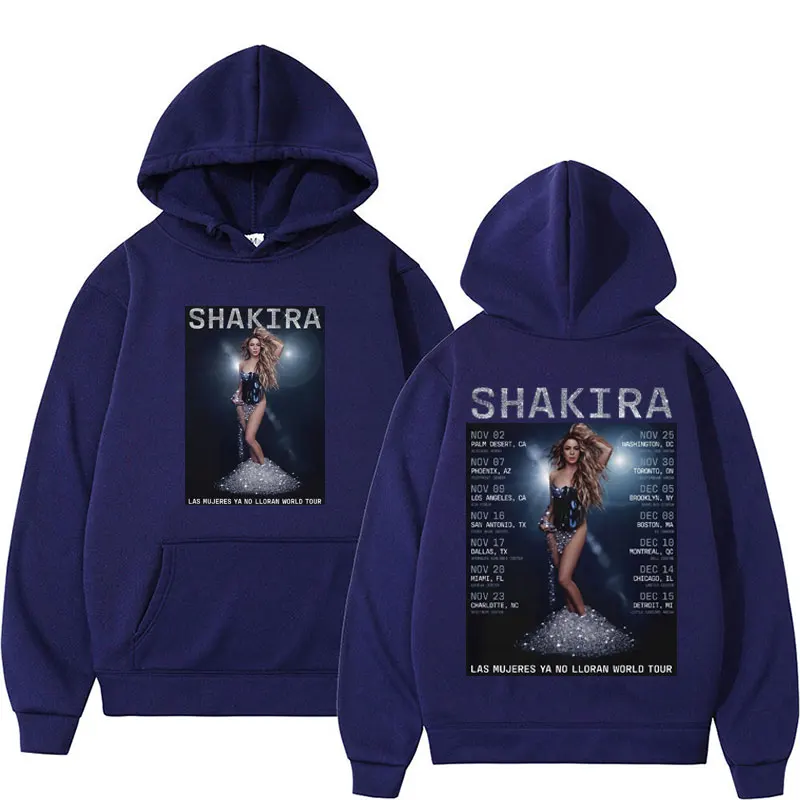 Shakira Las Mujeres Ya No Lloran 2024 World Tour Hooded Men Women Fashion 90s Vintage Hoodie Hip Hop Street Aesthetic Sweatshirt