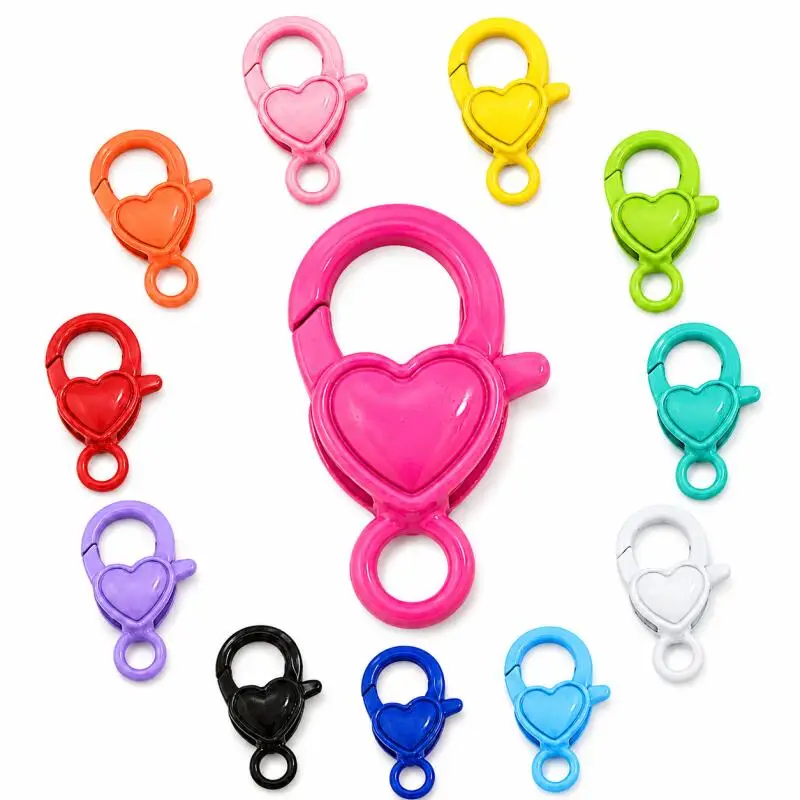 100/50/30/20/10 Stück Karabinerverschluss Bunte Schlüsselanhänger Halsketten Armbänder Ketten DIY Schmuckherstellung Zubehör Komponenten – Detail 3