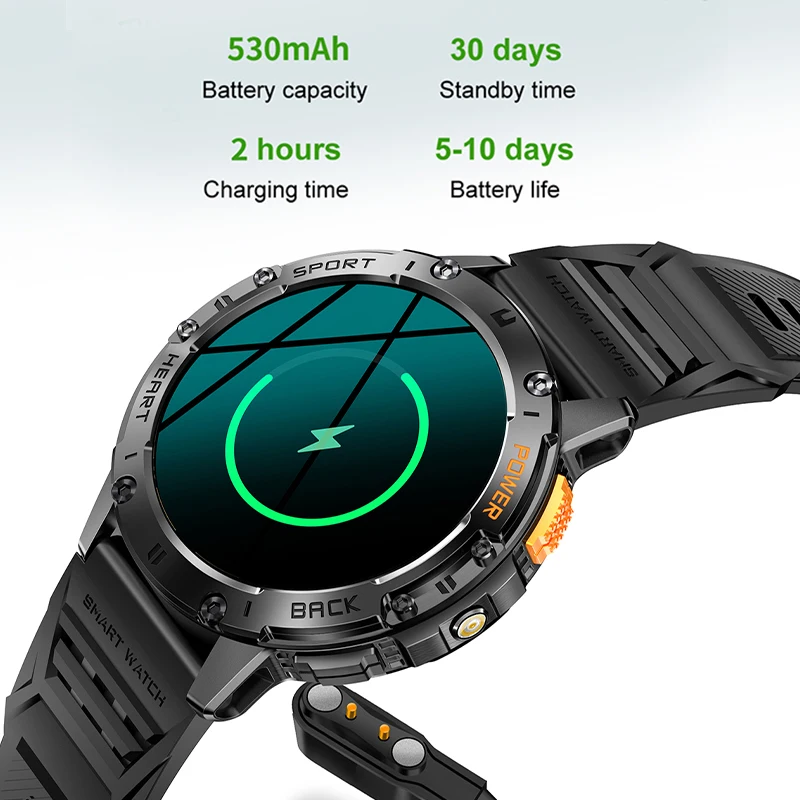 2025 New Men's Smart Watch 5.0 Bluetooth Call 1.43-inch AMOLED HD Screen 466 * 466 Resolution Suitable for Huawei Watches