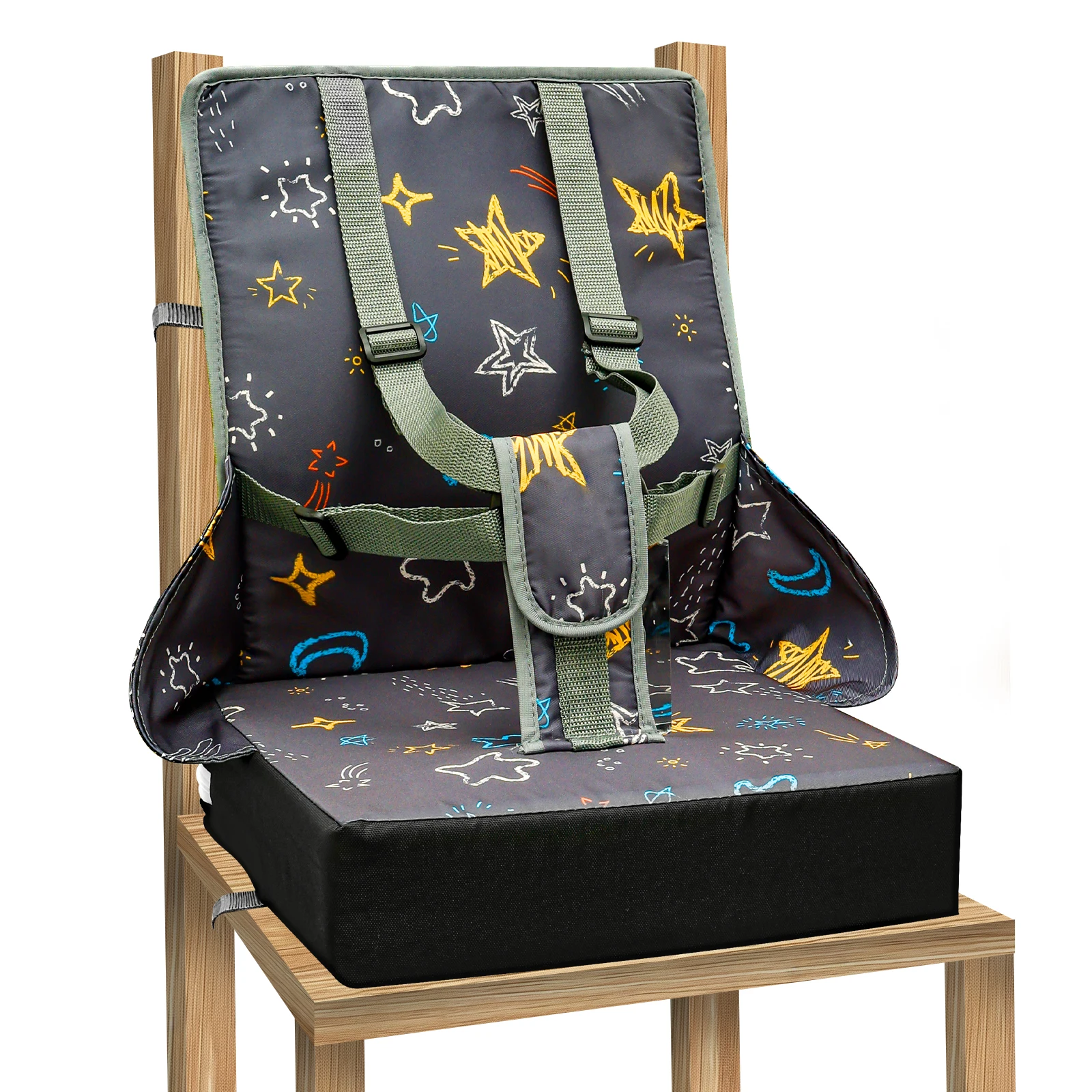 Children Increased Booster Seat Cushion Kids Dining Chair High Soft Pad Backrest Pillow Adjustable Removable Safety Safety