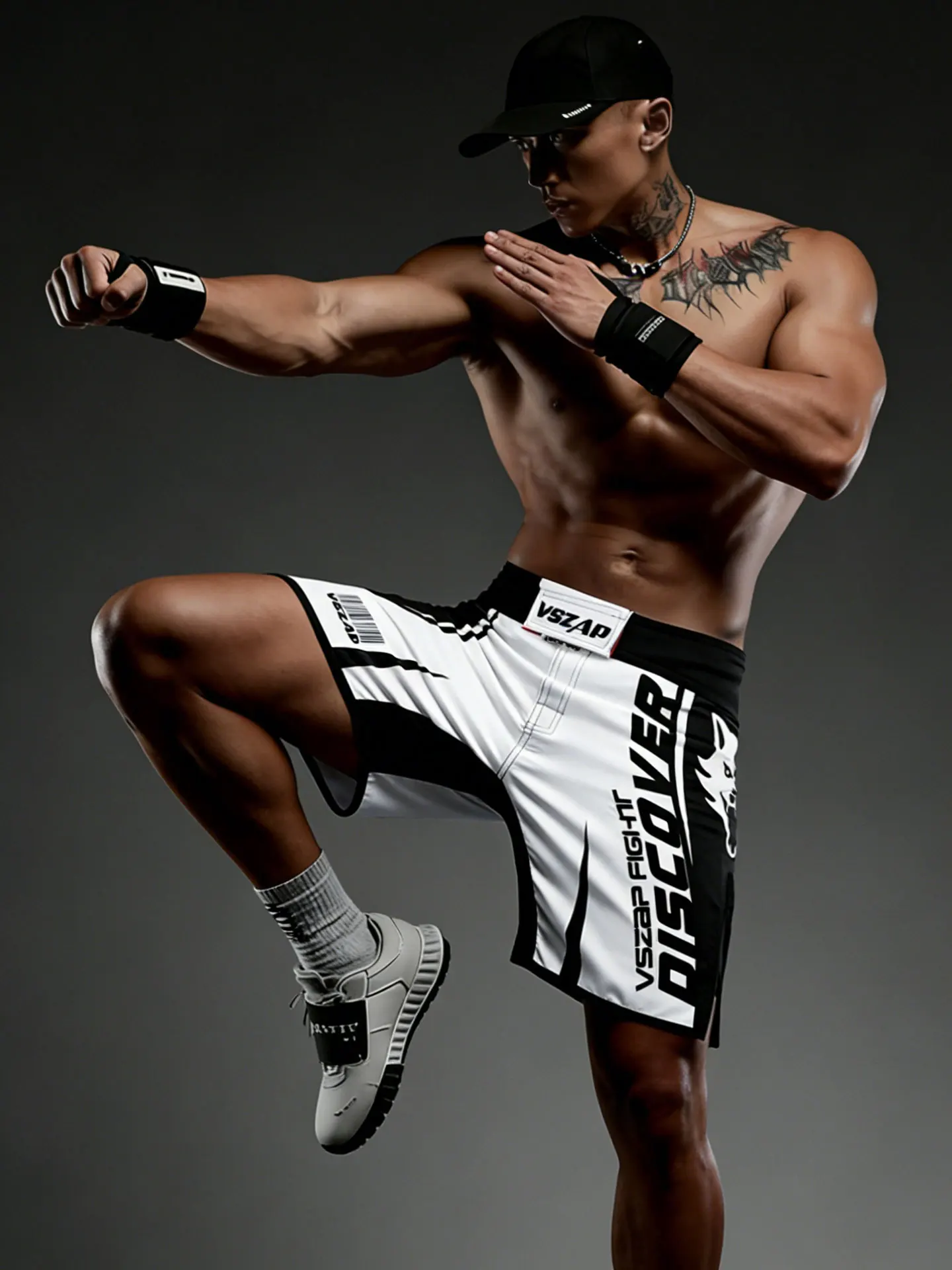 

VSZAP Men's Functional Sport orts Breathable Qui Dry Training Fitn Five-Quarter Length Multicolor Simple Spor Sle