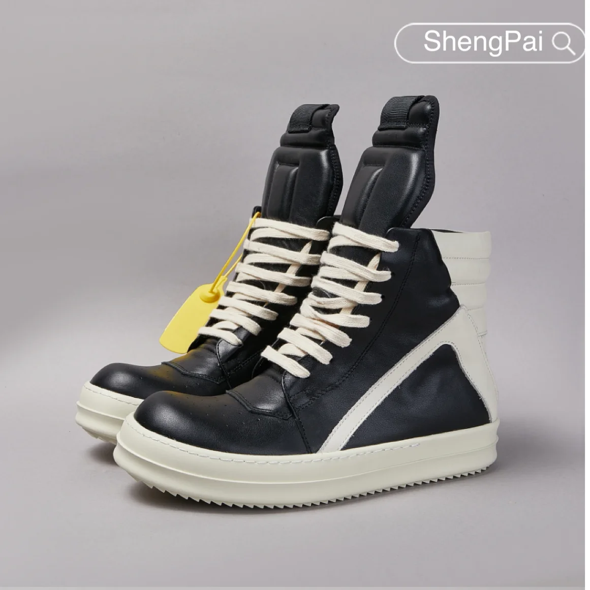 Ricks Men's Casual Shoes Leather Inverted Triangle Owens Fashion Comfortable Men's Shoes Zip Lace Design Women's Boots & Shoes