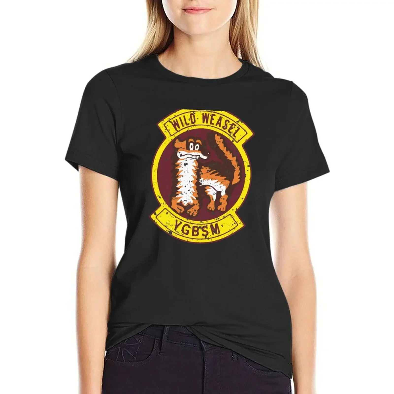 

Wild Weasel - YGBSM Vintage Insignia T-Shirt animal prinfor shirts graphic tees graphics western t shirts for Women