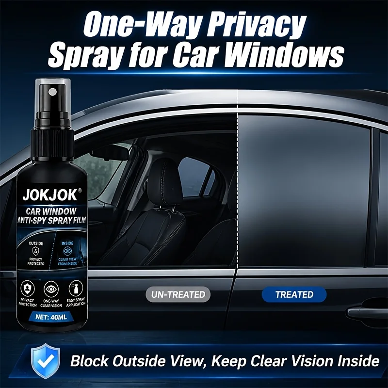 Car Window Privacy Spray Film Anti-Peeping Coating Residue-Free Anti-Fog Quick-Drying Easy Apply for Side & Rear Windows Enhanced Interior Privacy Long-Lasting Durable