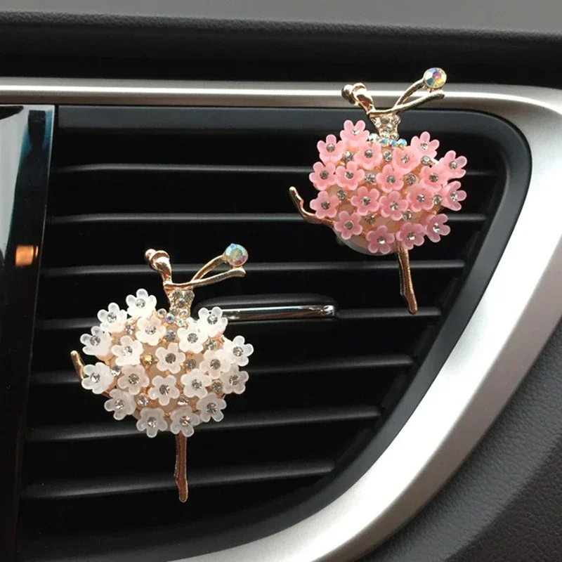 Car Fragrance Perfume Clip Diffuser Ballet Girl Car Air Freshener Auto Vent Scent Parfum Diffuser Diffuseur Voiture Car Purifier