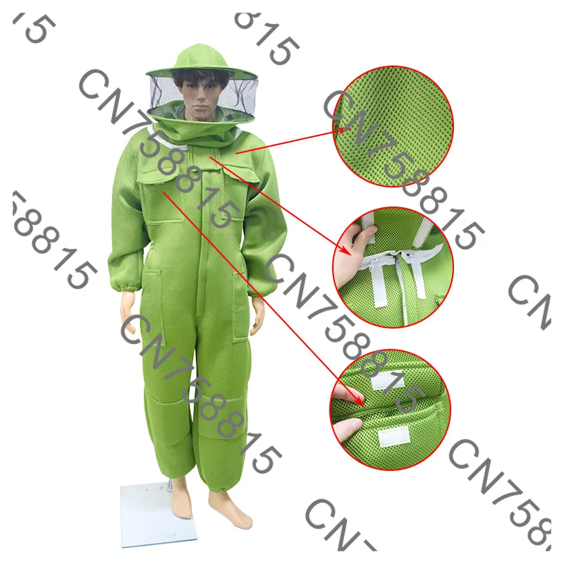 Bee farmer protective clothing, bee equipment, professional grade preferred 3D breathable cotton full body bee clothing