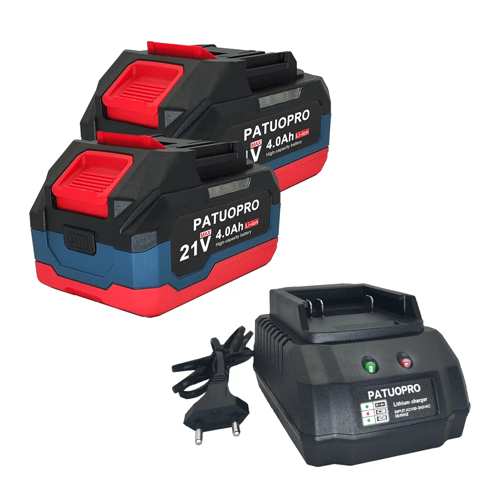 PATUOPRO 18V 21V 2.0 4.0 6.0Ah batteria al litio ricaricabile per utensili elettrici Makita 18V chiave a batteria sega trapano smerigliatrice ventilatore