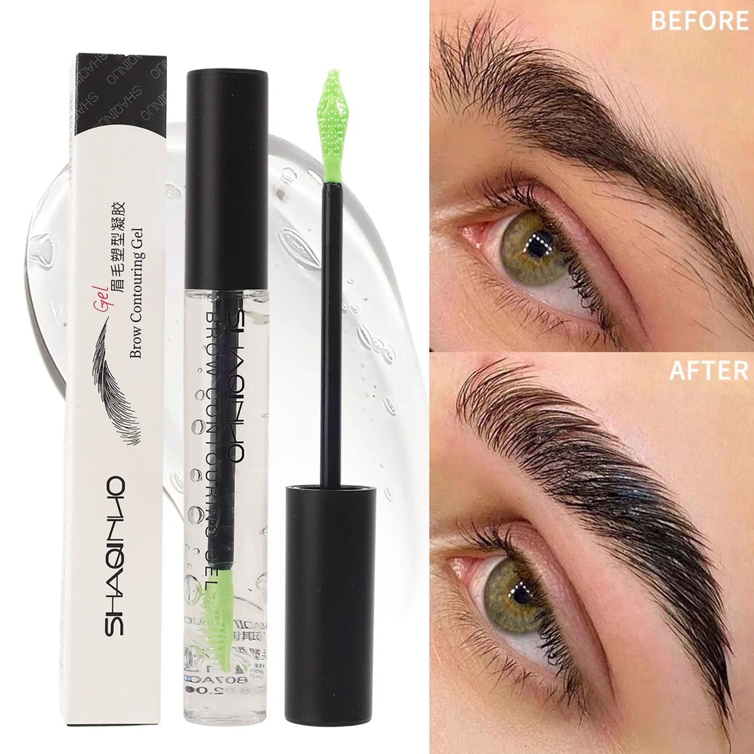 Waterdichte Wenkbrauw Gel met Borstel Blijvende 5D Wenkbrauw Styling Zeep Wax Fixer Sneldrogende Make-Up Brow Enhancers Schoonheid