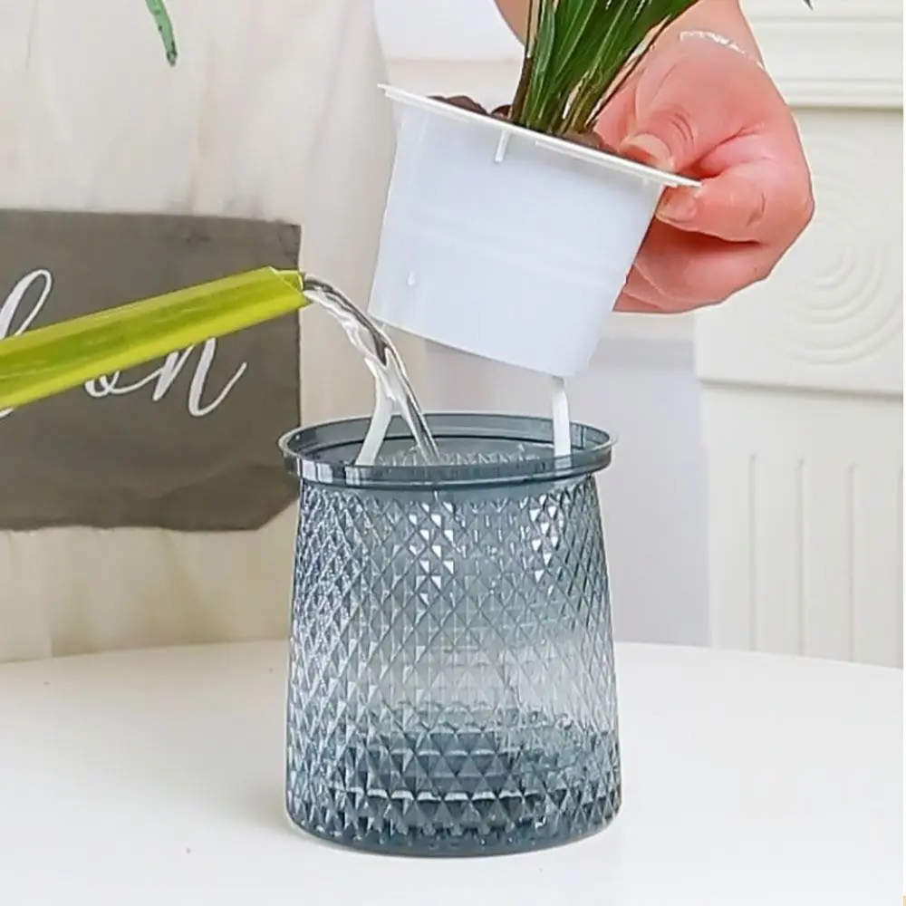 Practical Plastic Plant Pot Visible Water Level Self Watering Flower Pot Garden Supplies Hydroponic Planter