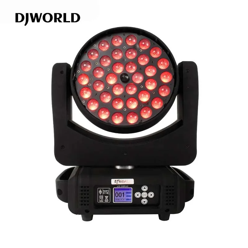 

LED Lights Wash Zoom 36x18W RGBWA+UV Moving Head Lighting for Professional DJ Equipment Effect DMX Disco Party Stage Lighting