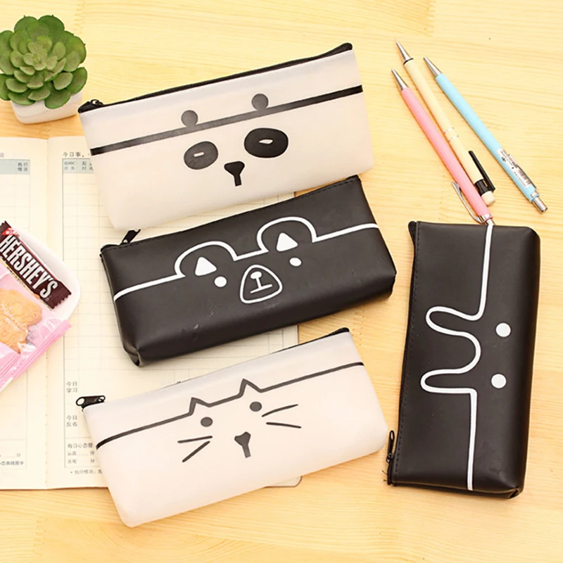 New Cute Cat Cosmetic Bag Women Travel Wash Pouch Female Bath Cosmetics Makeup Bags Student Pencil Case Tote Toiletry Bag