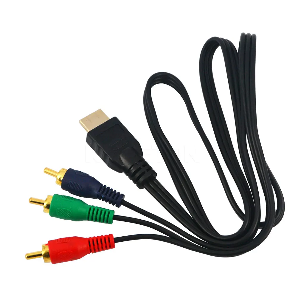 HDMI to RCA Converter Cable AV Adapter Convert Cord Transmitter Connection function Video Component Convert Cable 1m/3ft HD TV