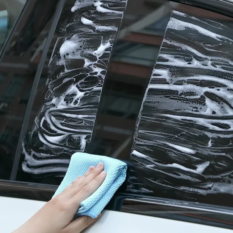 5pcs Microfiber Glass Cleaning Cloth Rag Lint-Free for Windows Car Kitchen Mirror No Trace Reusable Fish Scale Rag Polishing