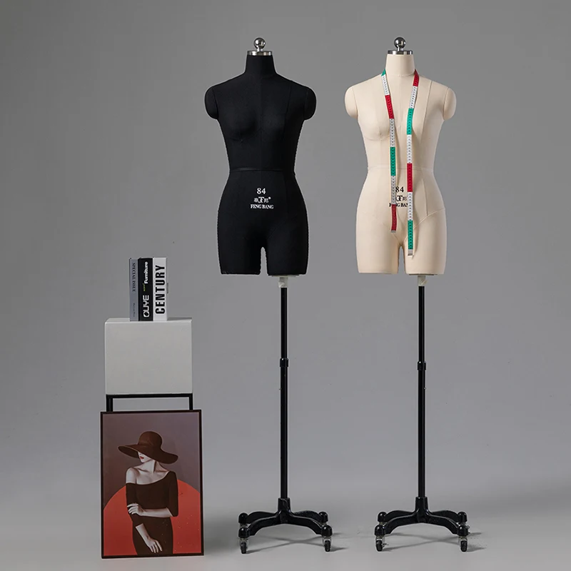 

Can Be Pined PU Foam Body Female Mannequins with Cotton Fabric Set Up for Clothing Design Dress Display Stand Model FYMQ