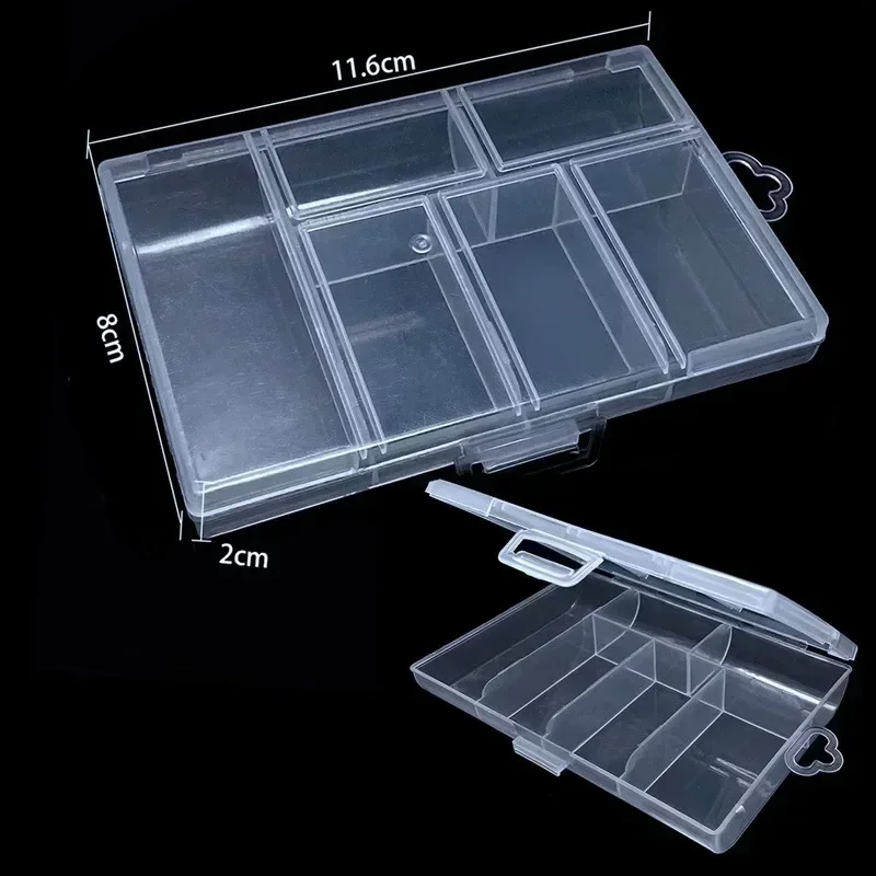 Transparent Plastic Storage Box for Beads and Earrings