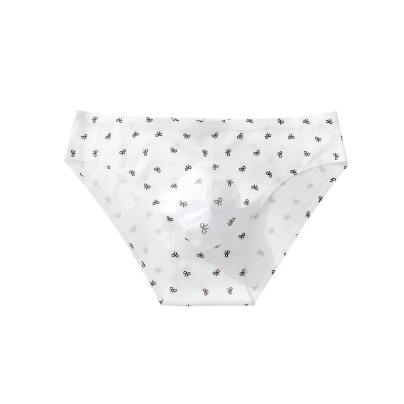 Men Sexy Sissy Briefs Ice Silk Seamless Panties U Convex Pouch Underpants Thin Elastic See-Through Underwear Erotic Hombre