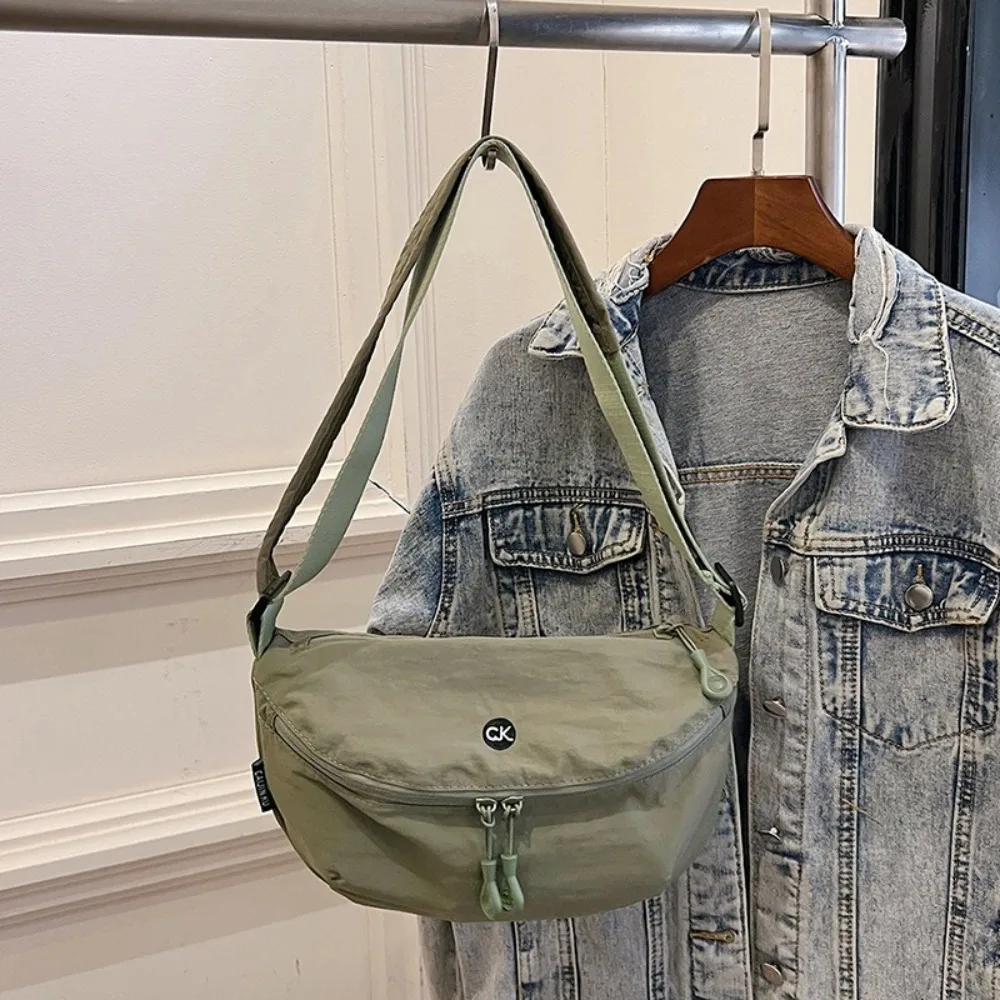 New Large Capacity Women Shoulder Messenger Bag Reusable Lightweight Crossbody Bag Adjustable Strap Simple Versatile Tote Bag