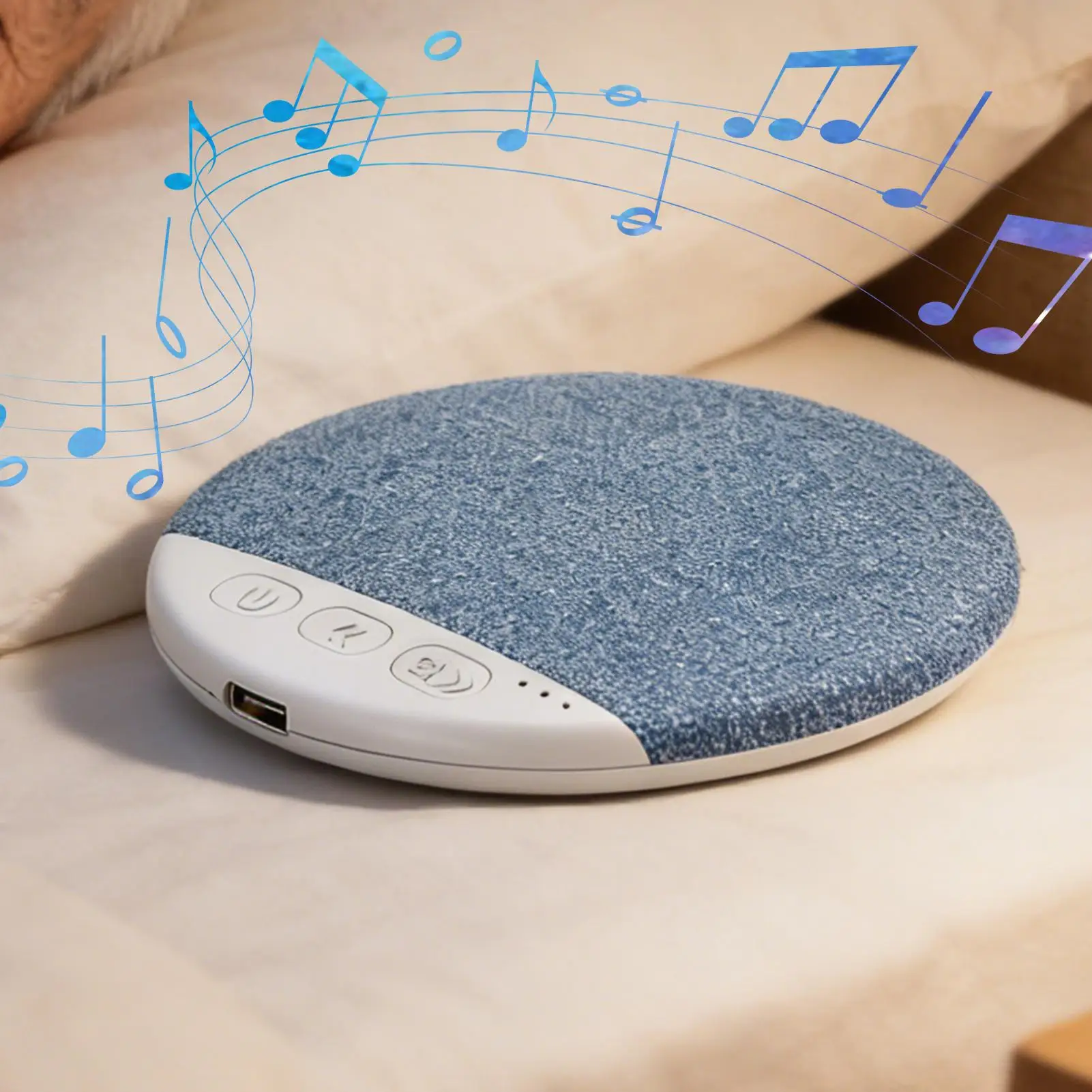 Altavoz de almohada ultrafino para un mejor sueño, máquina de sonido con apagado programado, máquina de ruido blanco