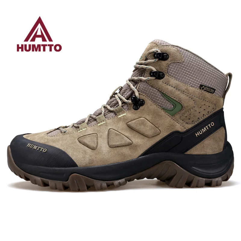 humtto outdoor waterproof men's hiking shoes  winter mountain hunting boots climbing shoes women warm sports non-slip walking