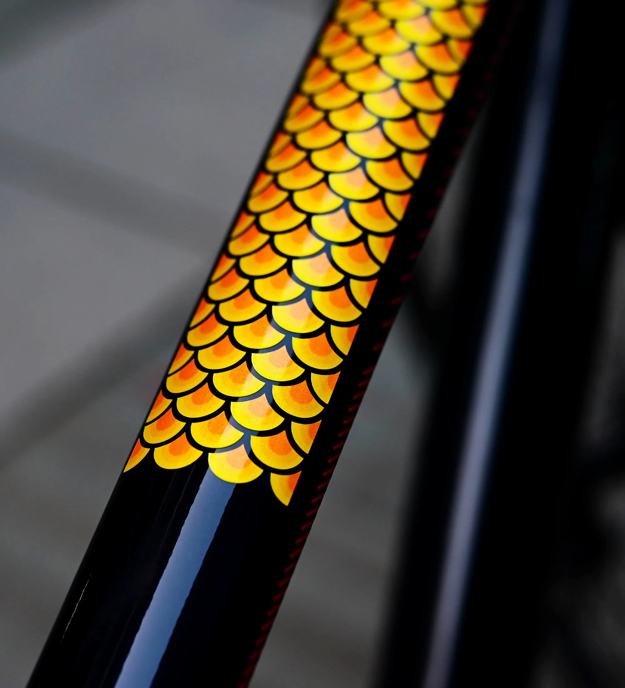 Dragon Scale Decal Sticker Waterproof for Road Mountain Bike Top Tube Fork