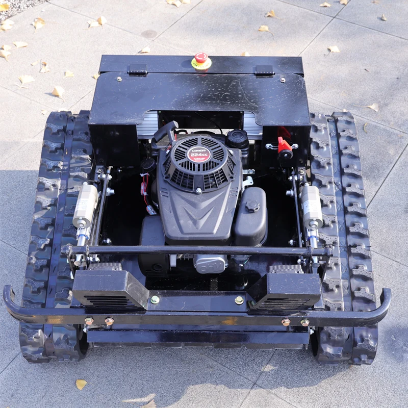 Customized Electric Tracked Crawler RC Grass Cutter, Remote Control Mowing Robot for Backyard & Hillside