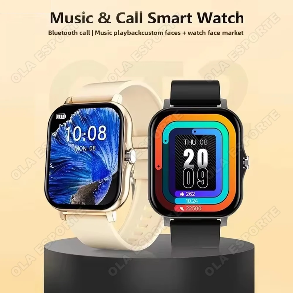 

2026 Новые умные часы с функцией вызова, фитнес-трекер, монитор сердечного ритма, будильник для занятий спортом на открытом воздухе, умные часы