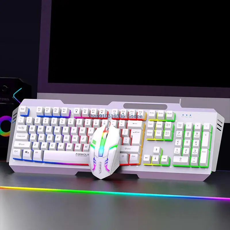 

DS600 104key Corded Gaming Keyboard and Mouse Option Metal Base And Responsive