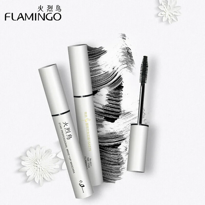 11ml Flamingo Star Trucco professionale Mascara liquido Maschera per ciglia impermeabile a lunga durata ad asciugatura rapida Curling Ciglia spesse