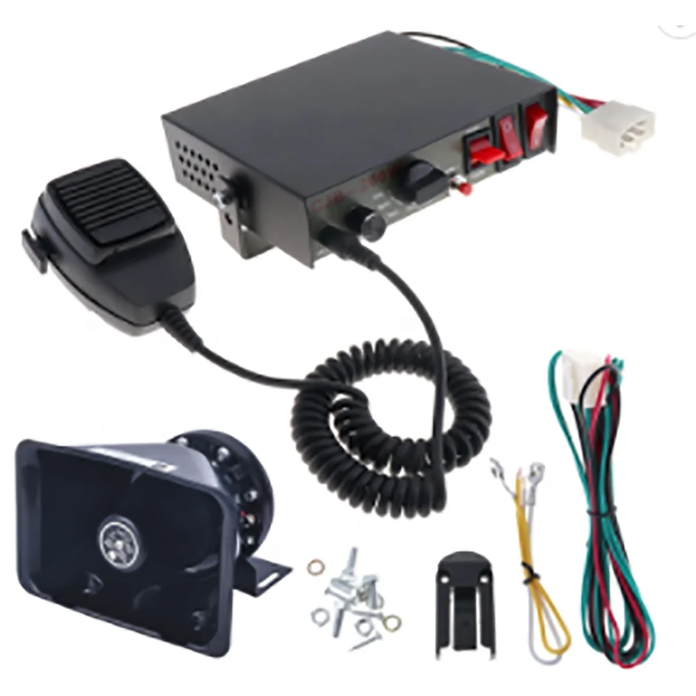 12V Car Alarm Host With Megaphone 100w Car Alarm Horn