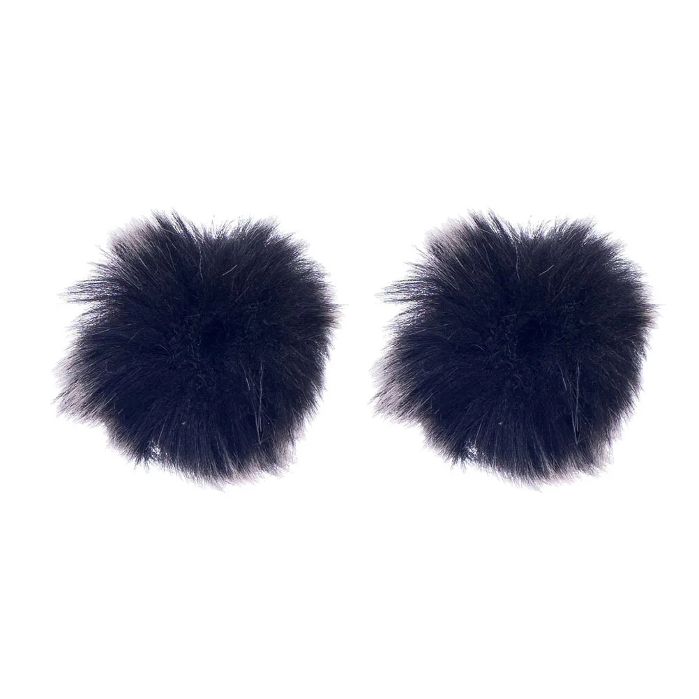

2Pcs Microphone Windshield Elastic Slip-on Noise Reduction Lapel Lavalier Windscreen Muff for Recording Microphone Windscreen