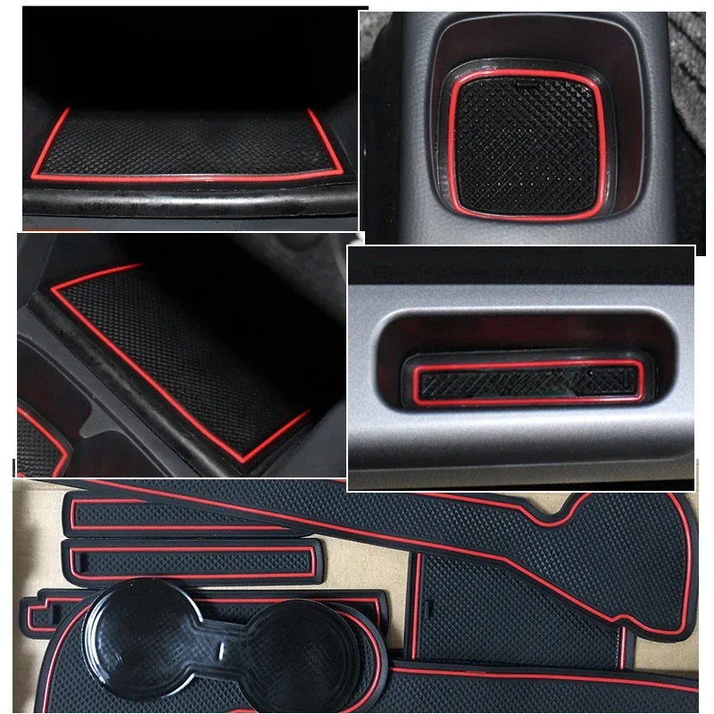 Anti-Slip Gate Slot Mat Rubber Coaster for Suzuki Swift 2004 2005 2006 2007 2008 2009 2010 Maruti Sport Accessories ZD11S ZC31S