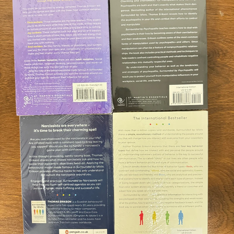 Thomas Erikson Collection Surrounded by Idiots Series Psychology Improve Communication Relationship English Paperback