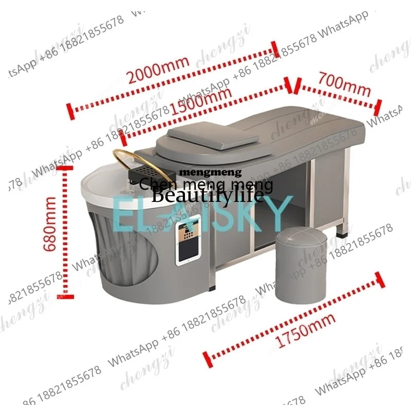Head Therapy Shampoo Bed Full Lie Beauty Hair Fumigation Thai Shampoo Bed Constant Temperature Water Circulation Massage Bed