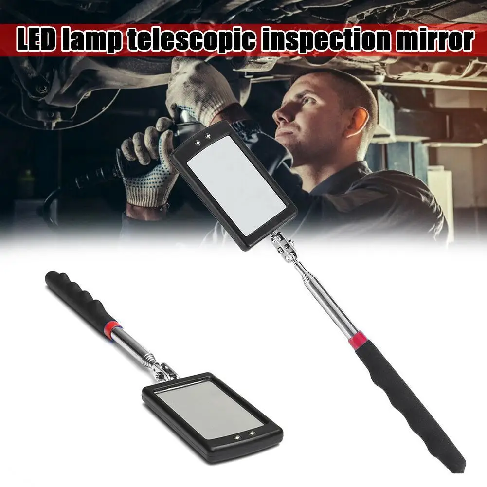 

Автомобиль 360 ° Инспекционное зеркало с LED-подсветкой, телескопическая ручка, выдвижные зеркала, инструменты для механиков, инструменты для пикапов