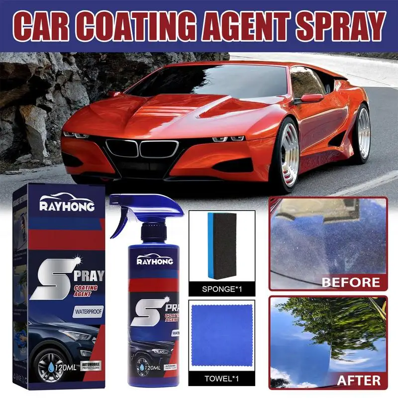 

120ml Car Paint Repair Refurbish Agent High Protection Coating Spray 3 In 1 Car Shield Coating Waterless Car Wax Polish Spray