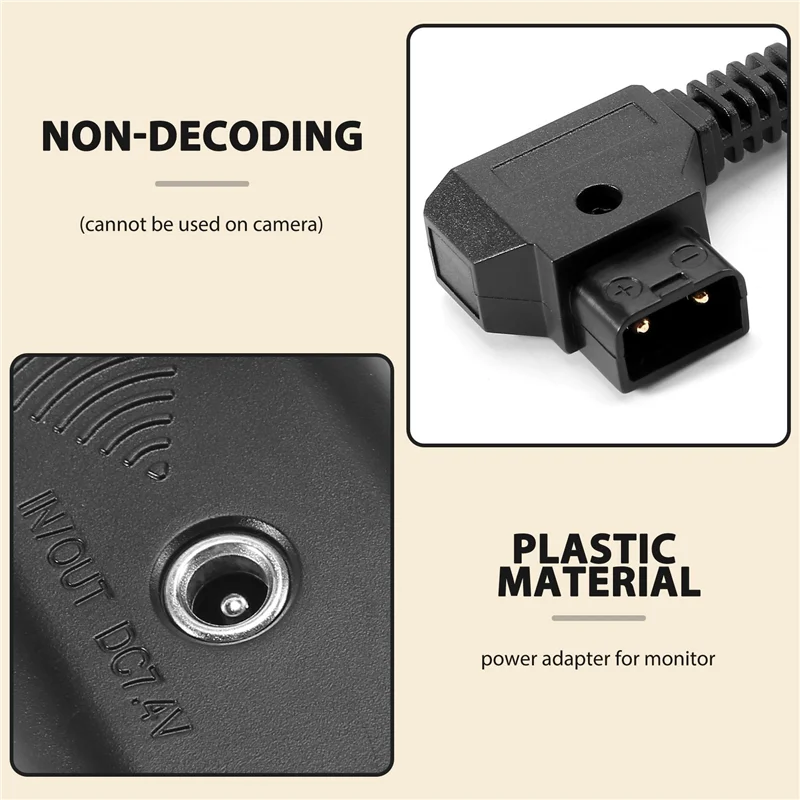 CJSD-Power Adapter Cable For D-Tap Connector To NP-F Dummy Battery For Sony NP F550 F570 F770 NP F970