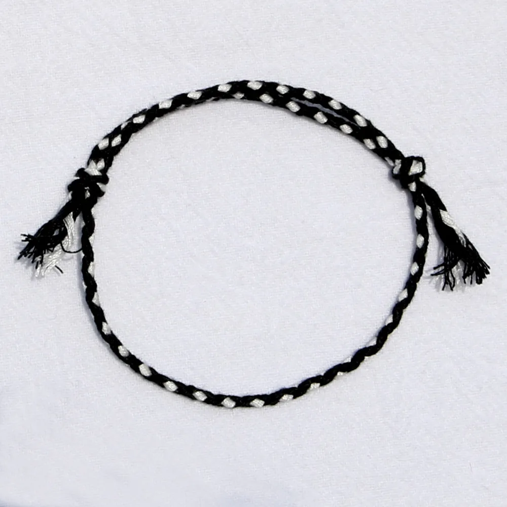 Einfarbiges Geflochtenes Baumwollseil-Armband für Männer, Retro Tibetisches Handgefertigtes Mehrschichtiges Armband für Frauen, Modisches Schmuckzubehör – Detail 33